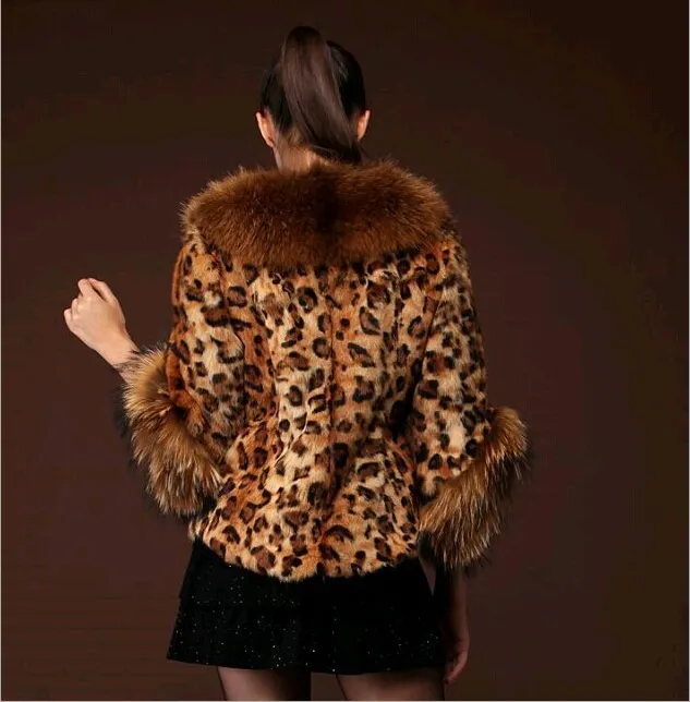 Leopard Print Fur Warm Coat