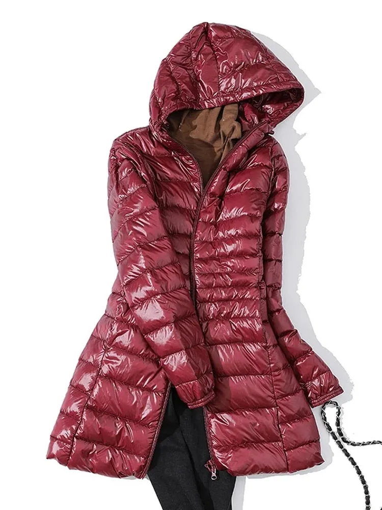 Lightweight Long Duck Down Padded Jacket