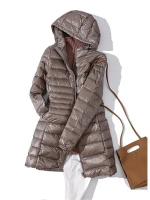 Lightweight Long Duck Down Padded Jacket