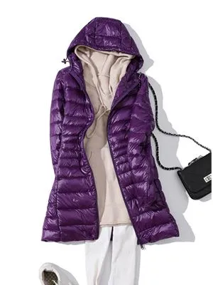 Lightweight Long Duck Down Padded Jacket