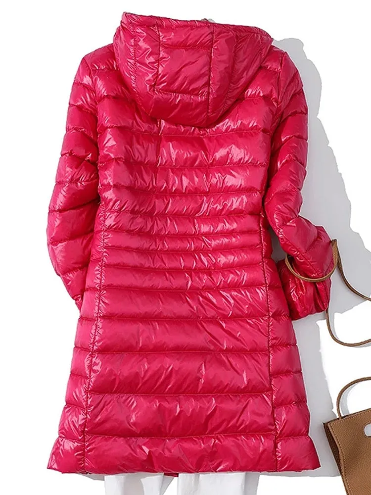 Lightweight Long Duck Down Padded Jacket