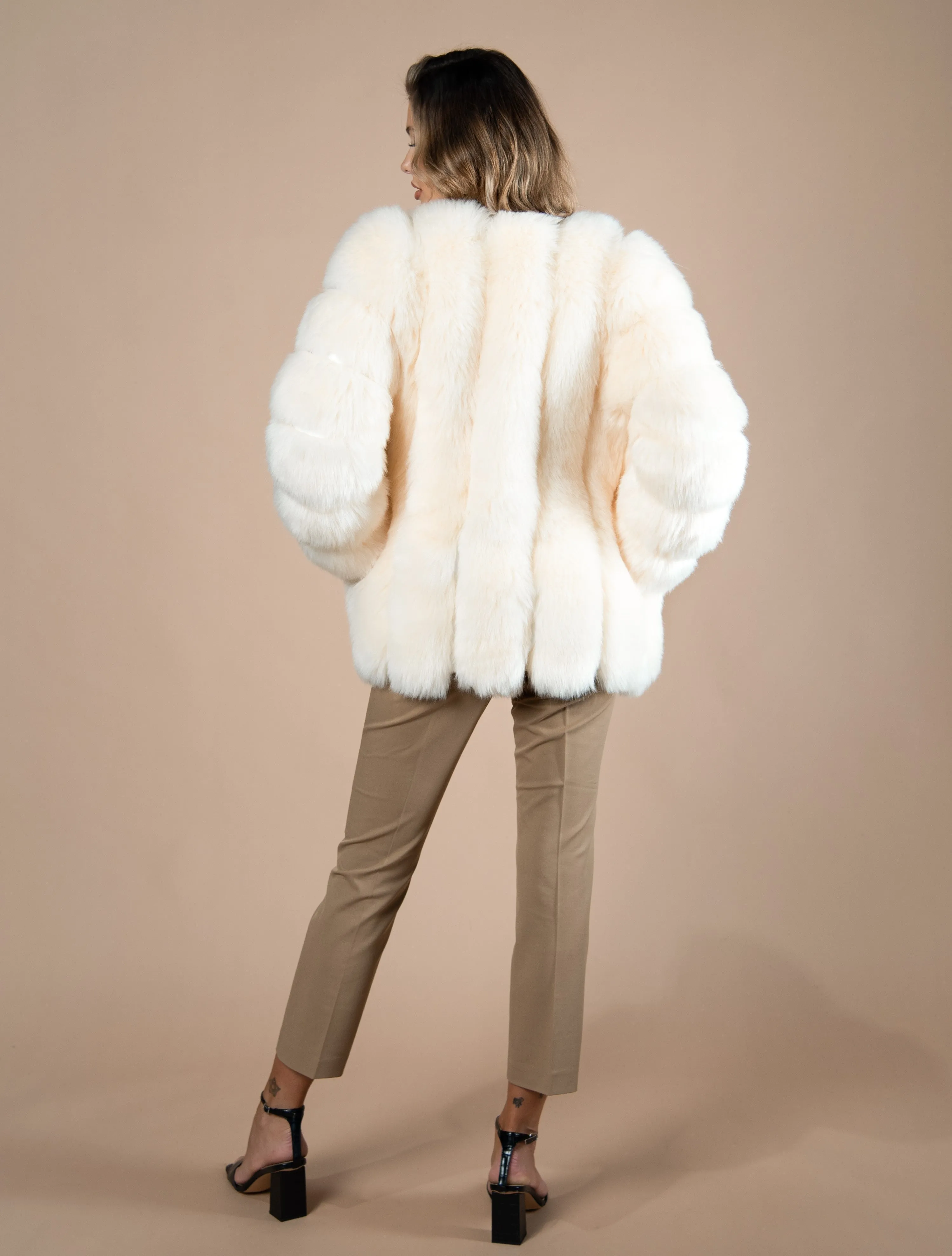 Long Straight Faux Fur Coat