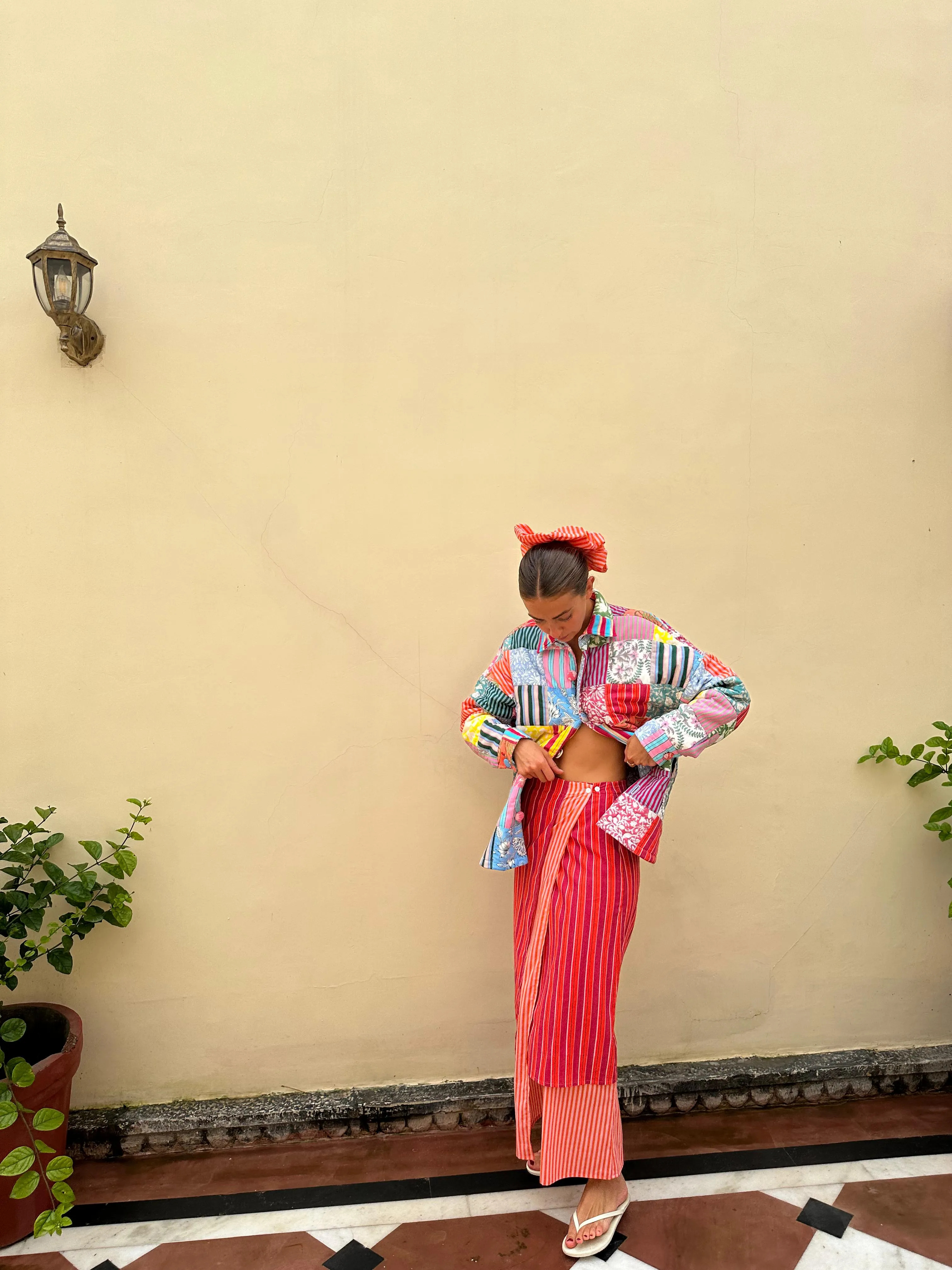 Mangalore Skirt (Orange & Red)