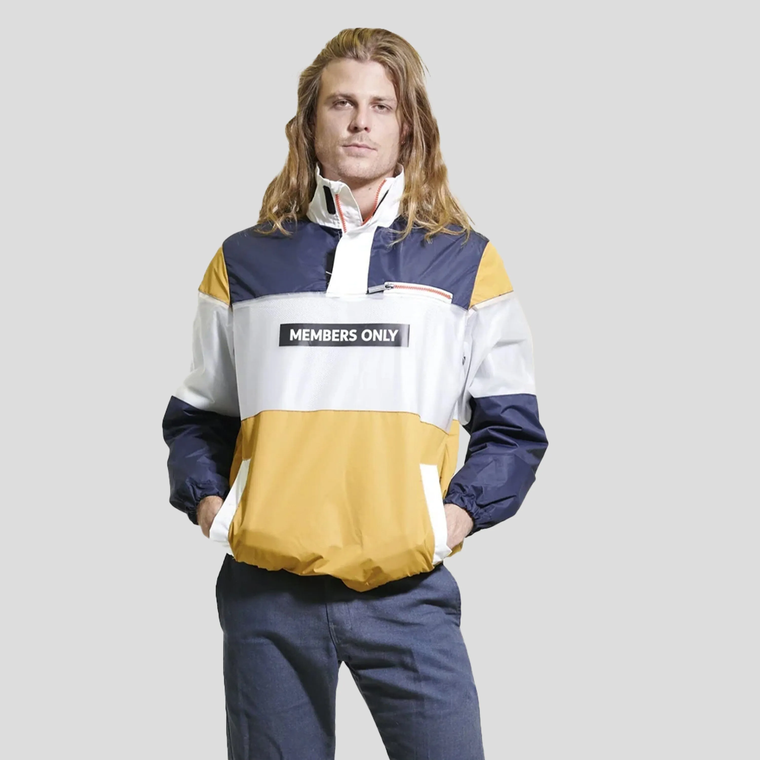 Members Only Men's Color and Translucent Block Jacket