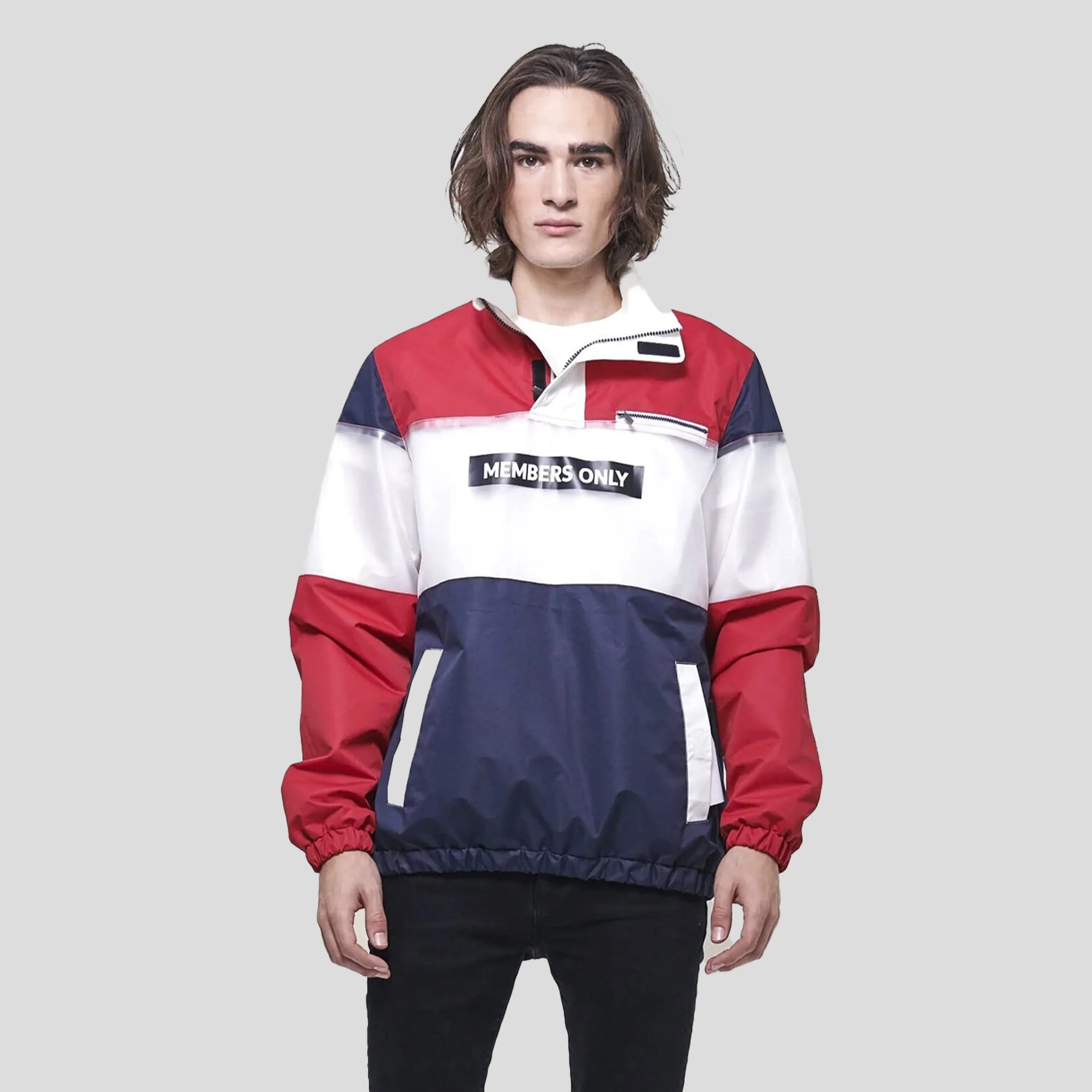 Members Only Men's Color and Translucent Block Jacket