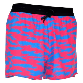 Men's Aeropro 3" Half Split Shorts - Torn Camo Pink/Blue