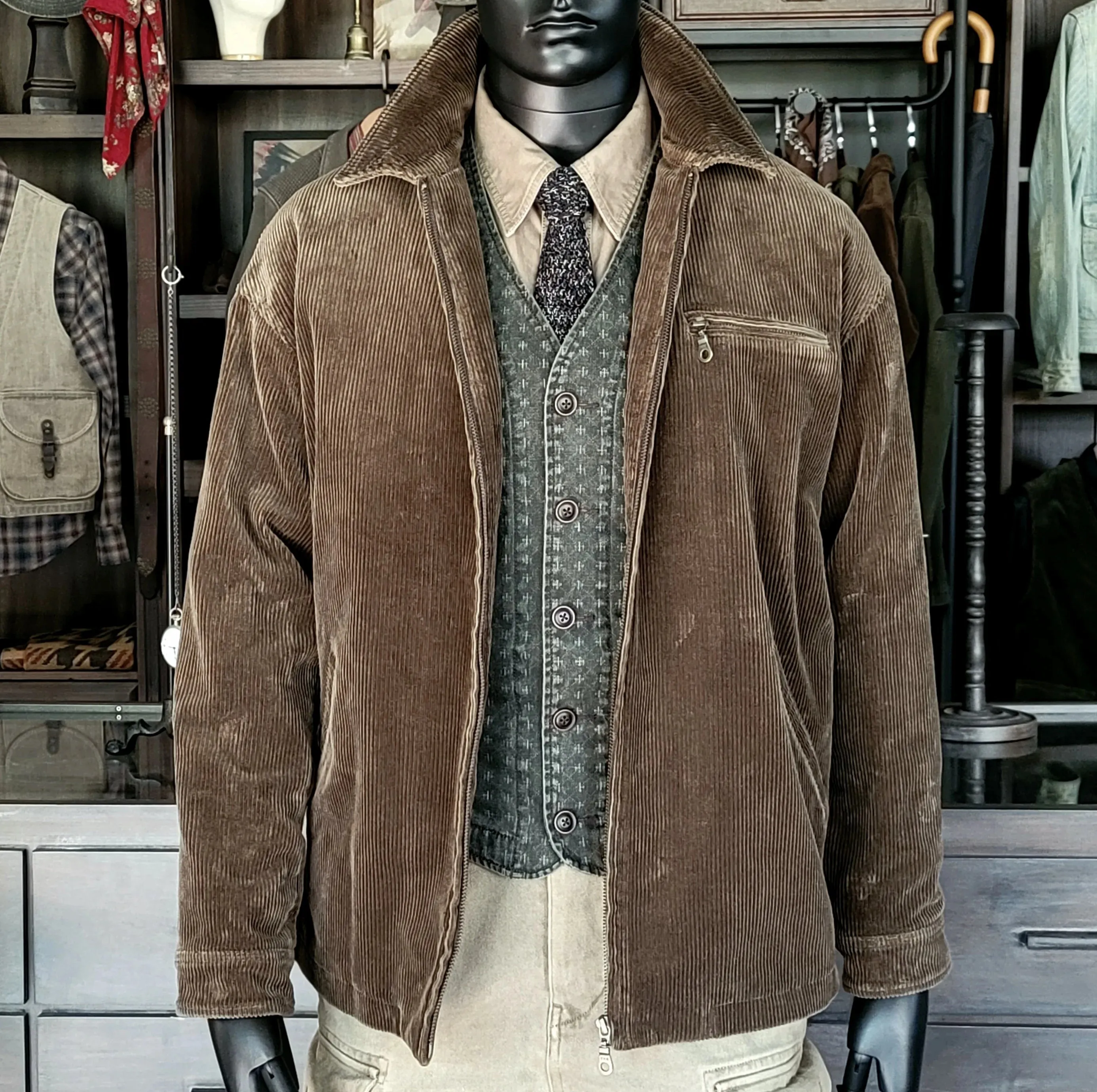 Men's Moto Corduroy Jacket - Rugged Style Workwear