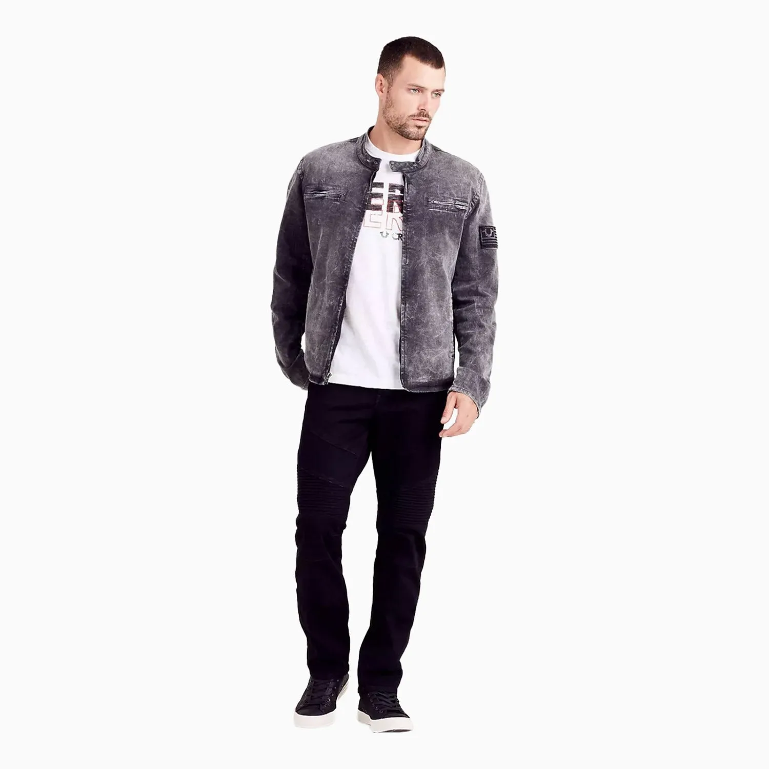 Men's Moto Slim Denim Jacket