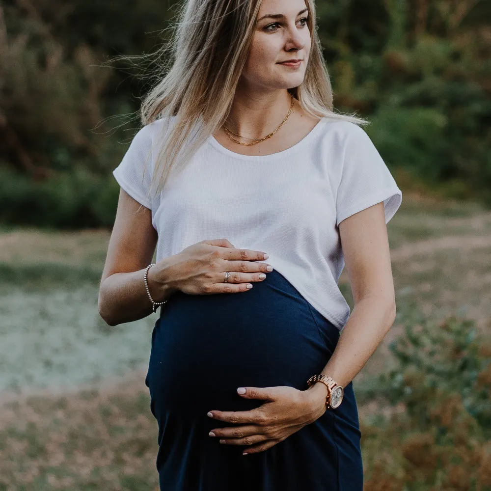 Mila Pencil Skirt-Navy