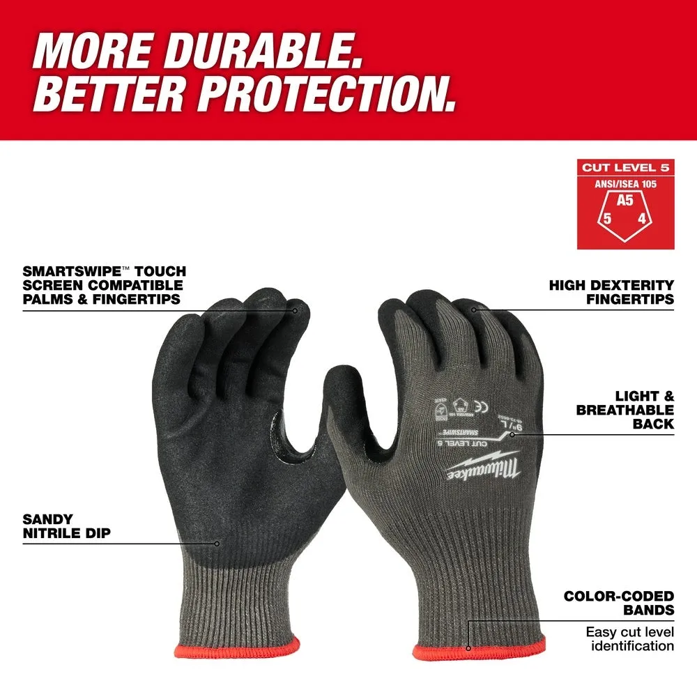 Milwaukee 48-73-8652 Cut Level 5 Nitrile Dipped Gloves - L