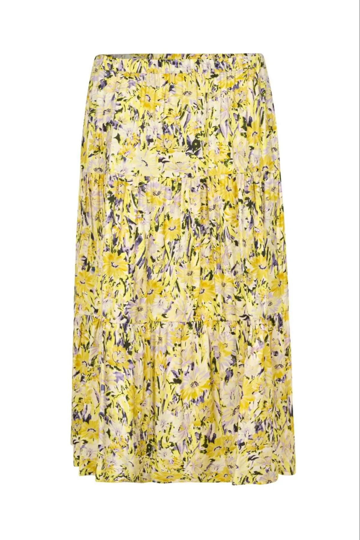 MORNING MIDI SKIRT YELLOW FLORAL