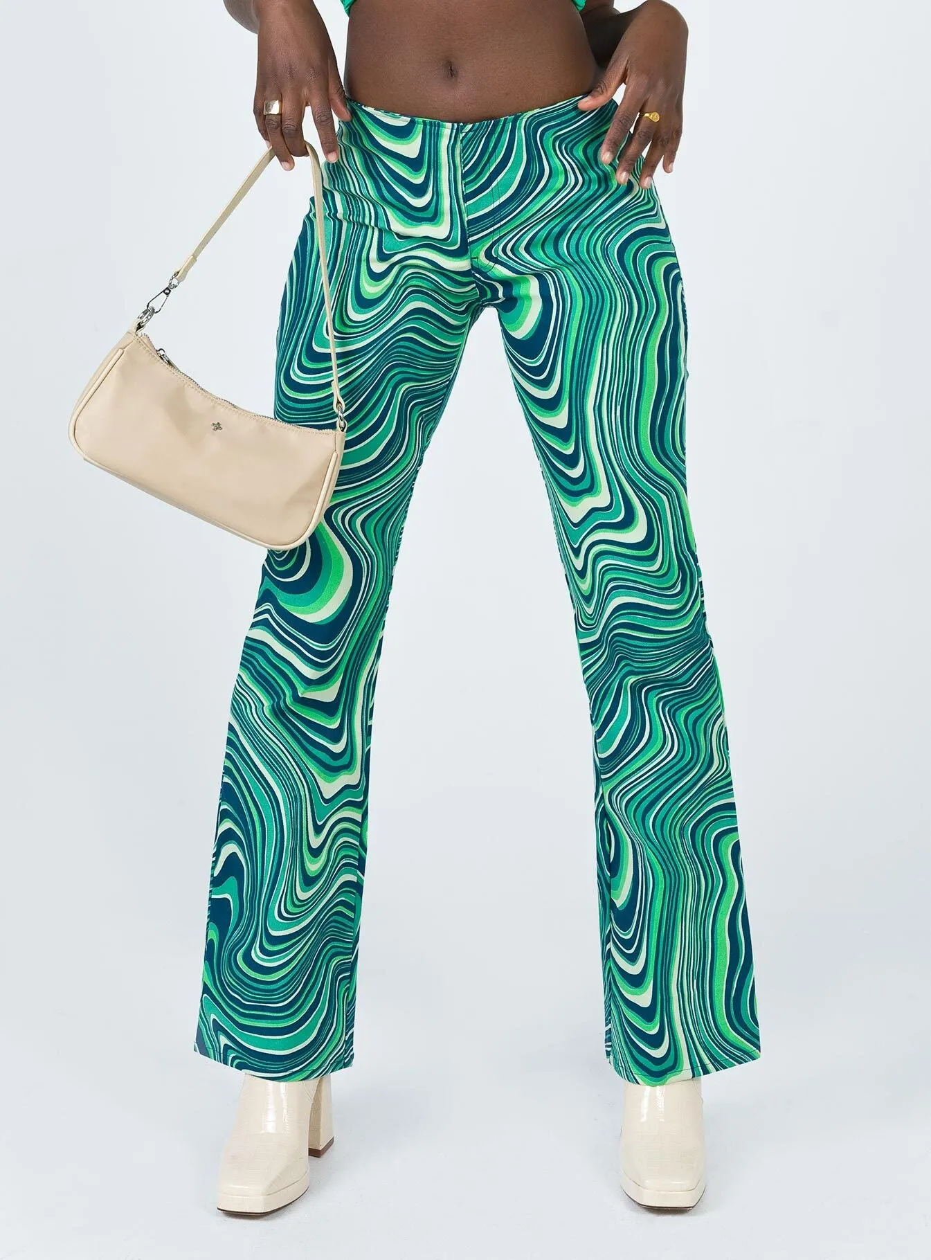 Motel Coban Trouser 70s Ripple Green