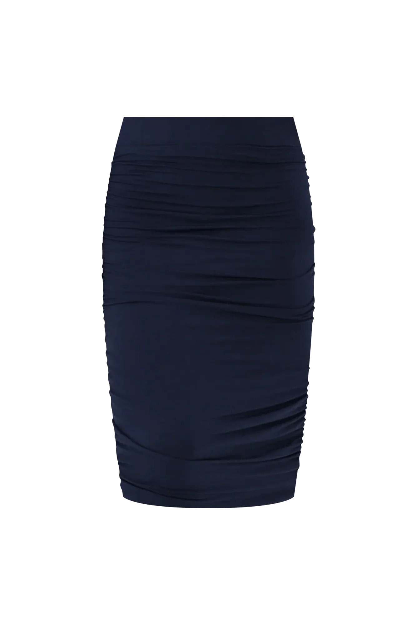 Navy Bamboo Ruched Skirt