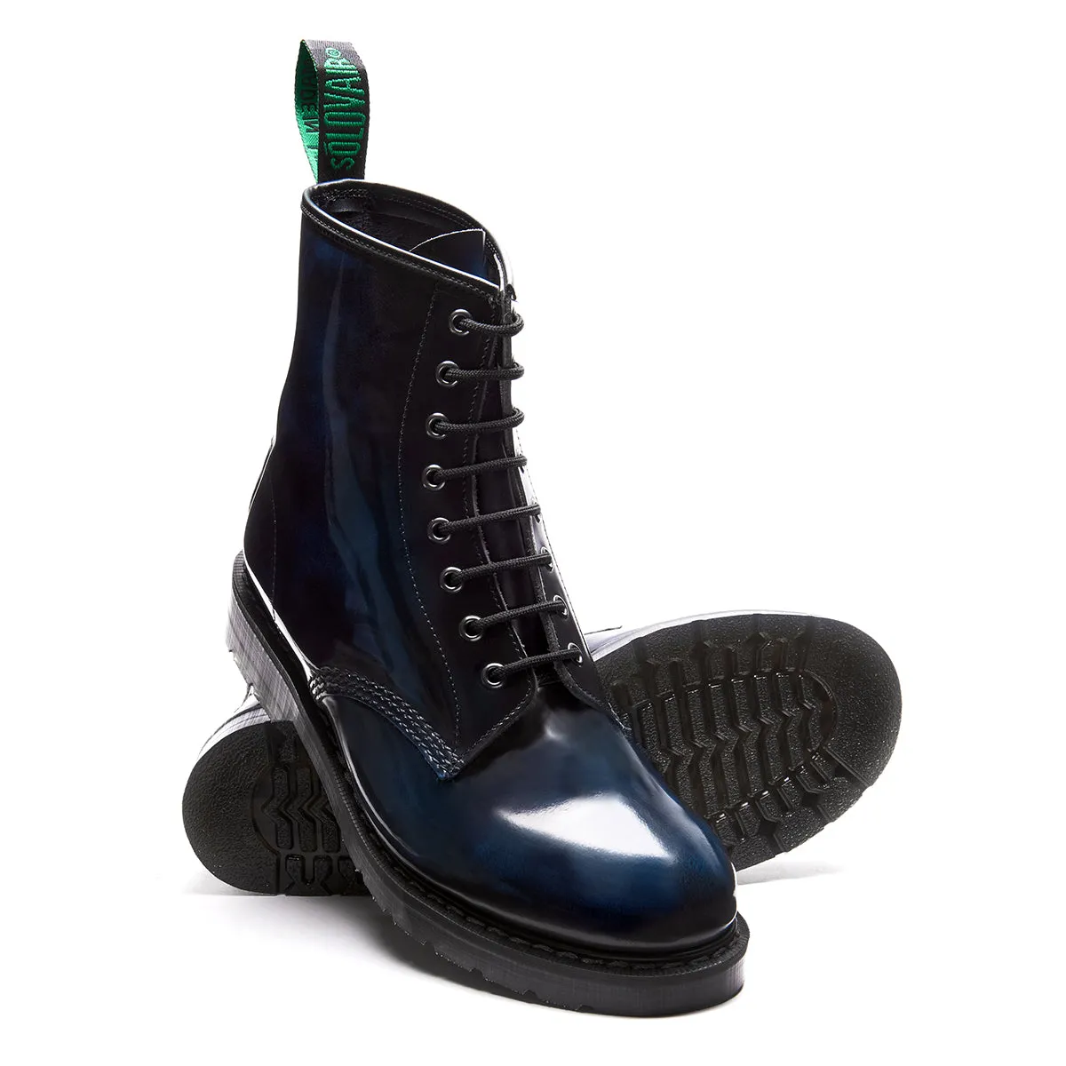 Navy Rub-Off 8 Eye Derby Boot