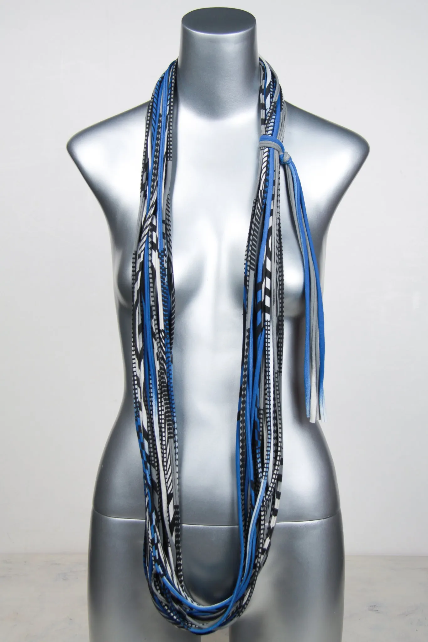 Necklush Infinity Scarf / Blue & Grey / Unisex