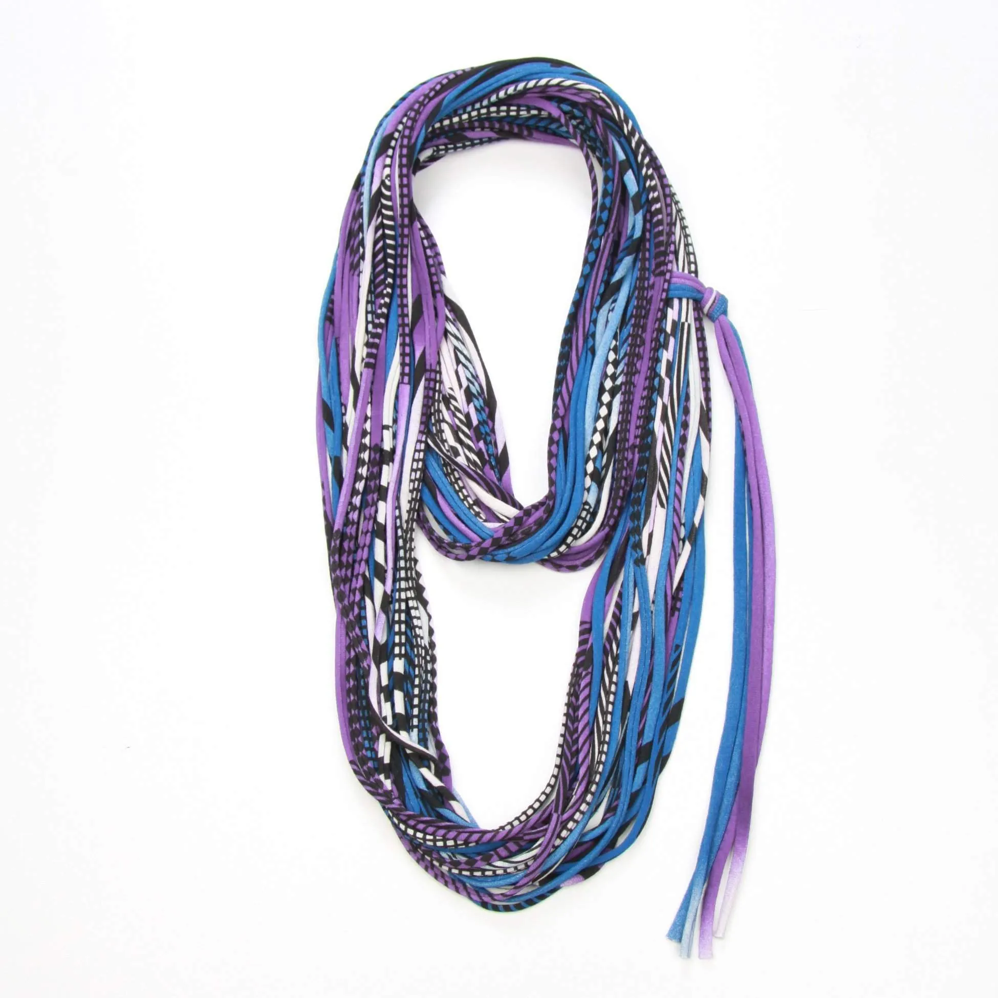 Necklush Infinity Scarf / Blue Purple & Black / Unisex