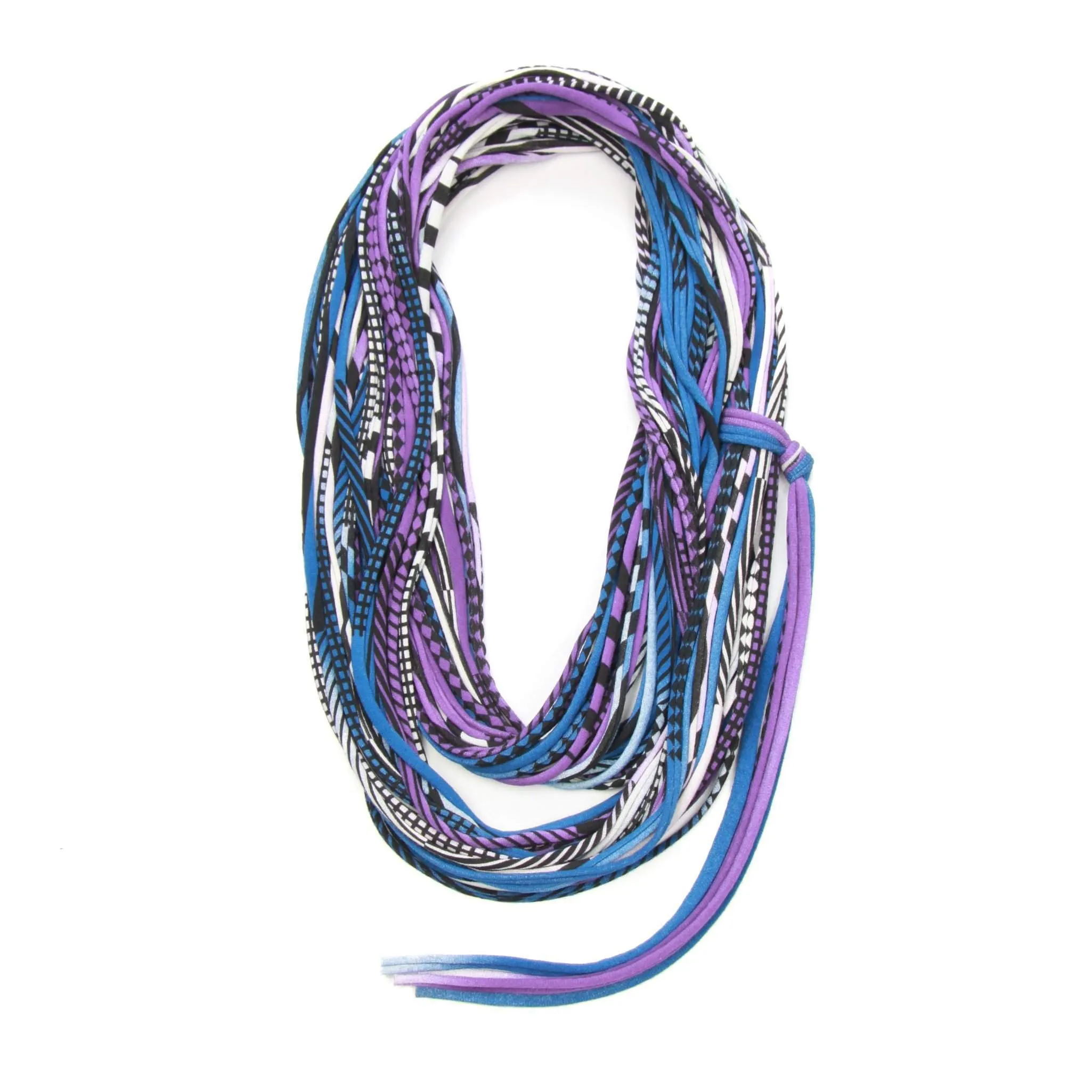 Necklush Infinity Scarf / Blue Purple & Black / Unisex