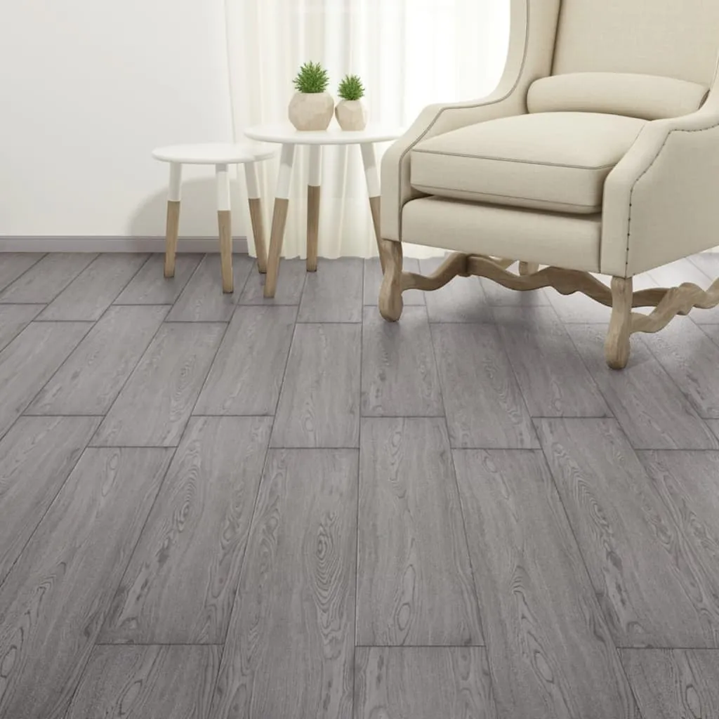 Non Self-adhesive PVC Flooring Planks 4.46 m² 3 mm Dark Grey