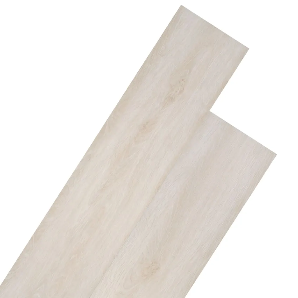 Non Self-adhesive PVC Flooring Planks 5.26 m² 2 mm Oak Classic White