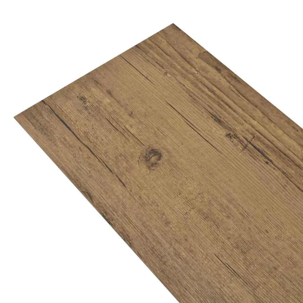 Non Self-adhesive PVC Flooring Planks 5.26 m² 2 mm Walnut Brown