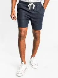 Noosa Linen Draw-Short in Navy or Washed Olive