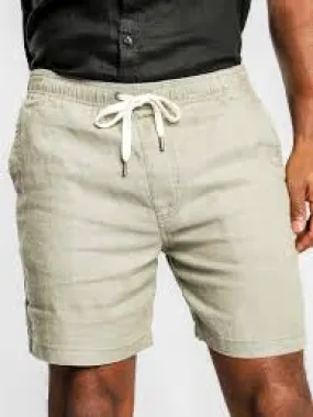 Noosa Linen Draw-Short in Navy or Washed Olive