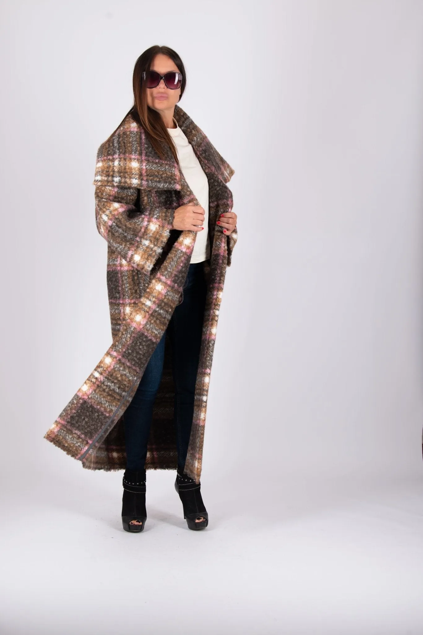 OFELIA Winter Plaid Coat ON SALE