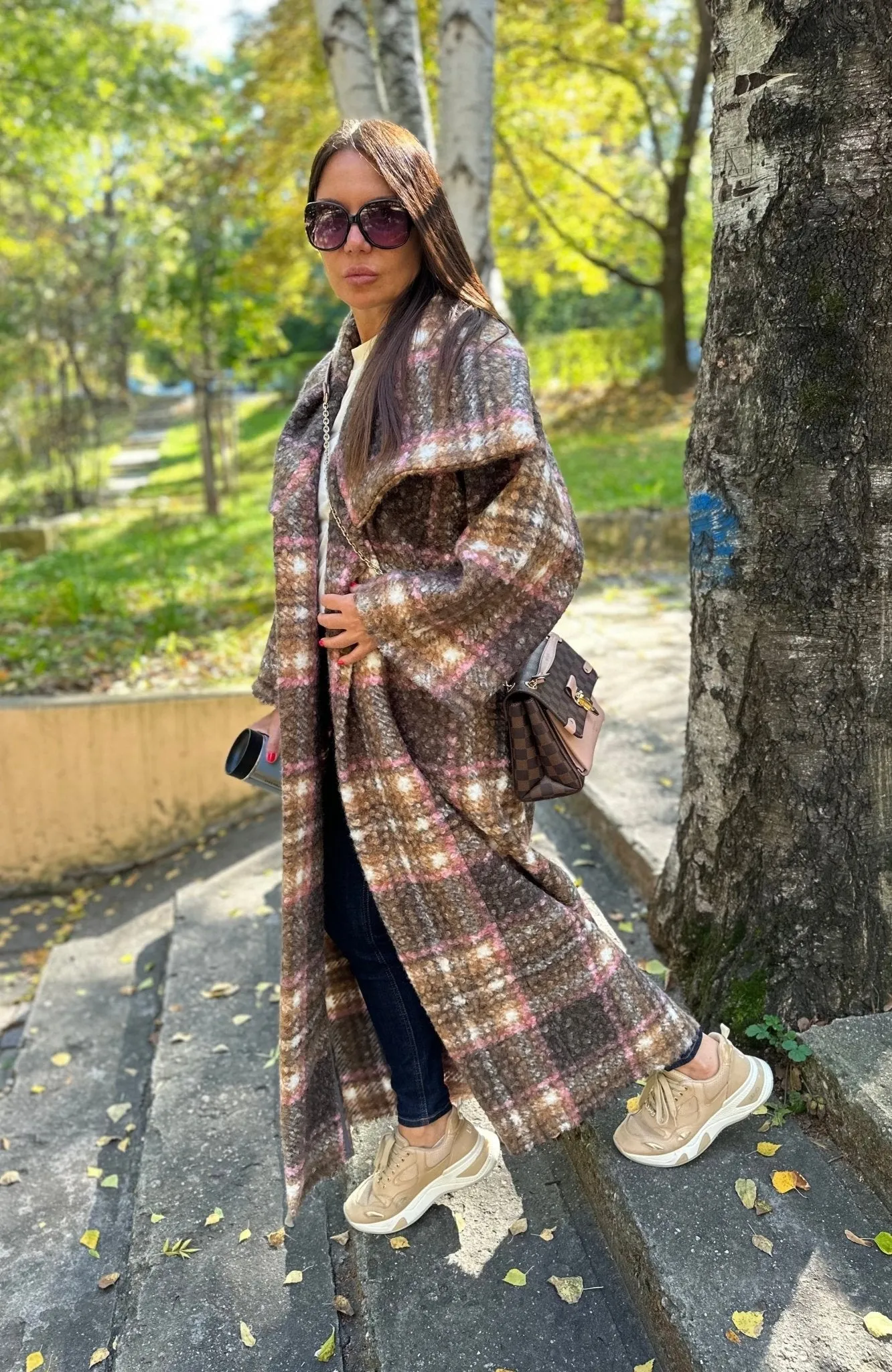 OFELIA Winter Plaid Coat ON SALE