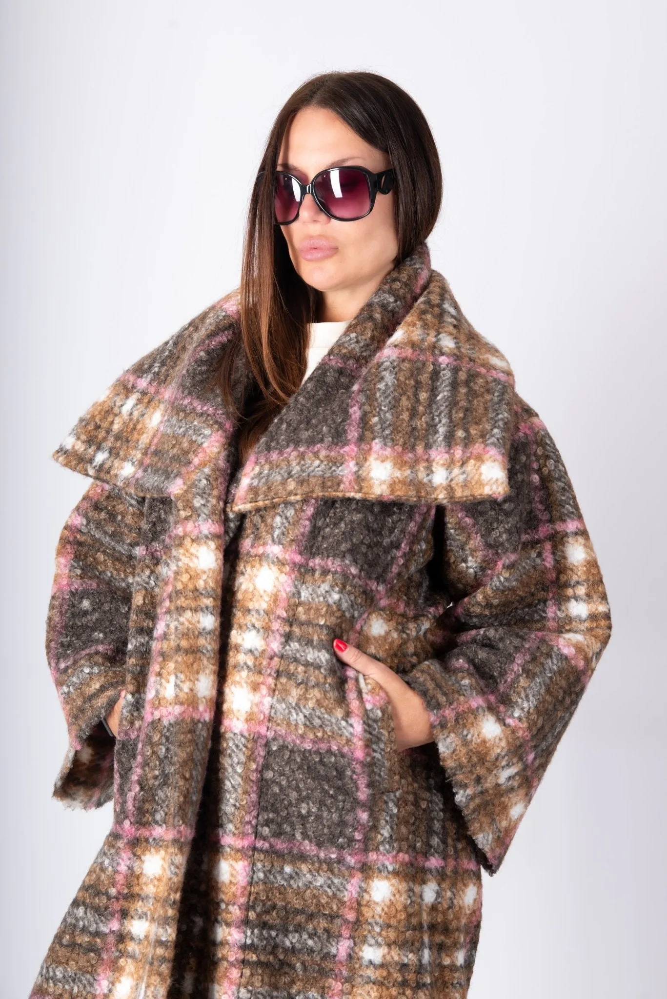 OFELIA Winter Plaid Coat ON SALE