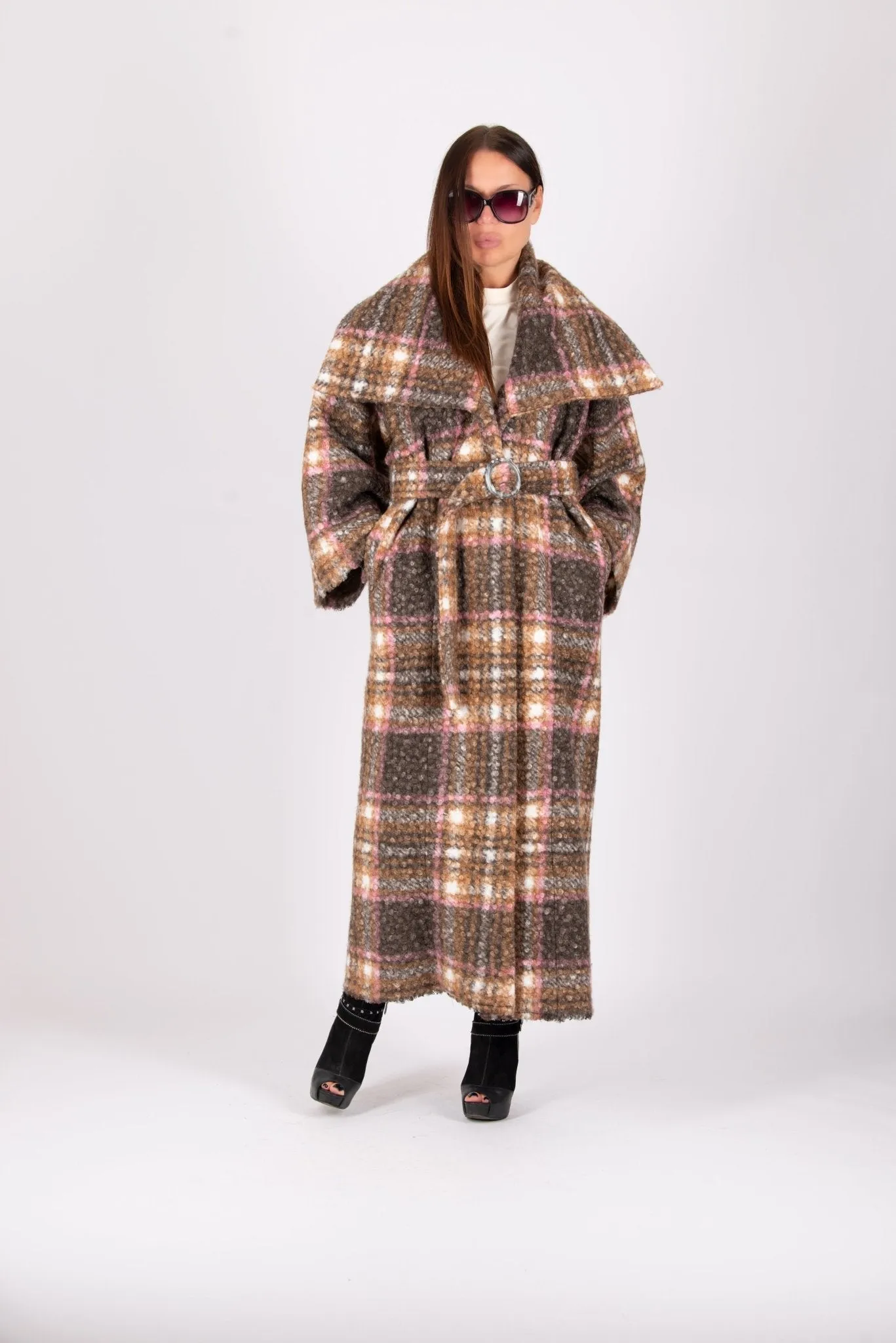 OFELIA Winter Plaid Coat ON SALE