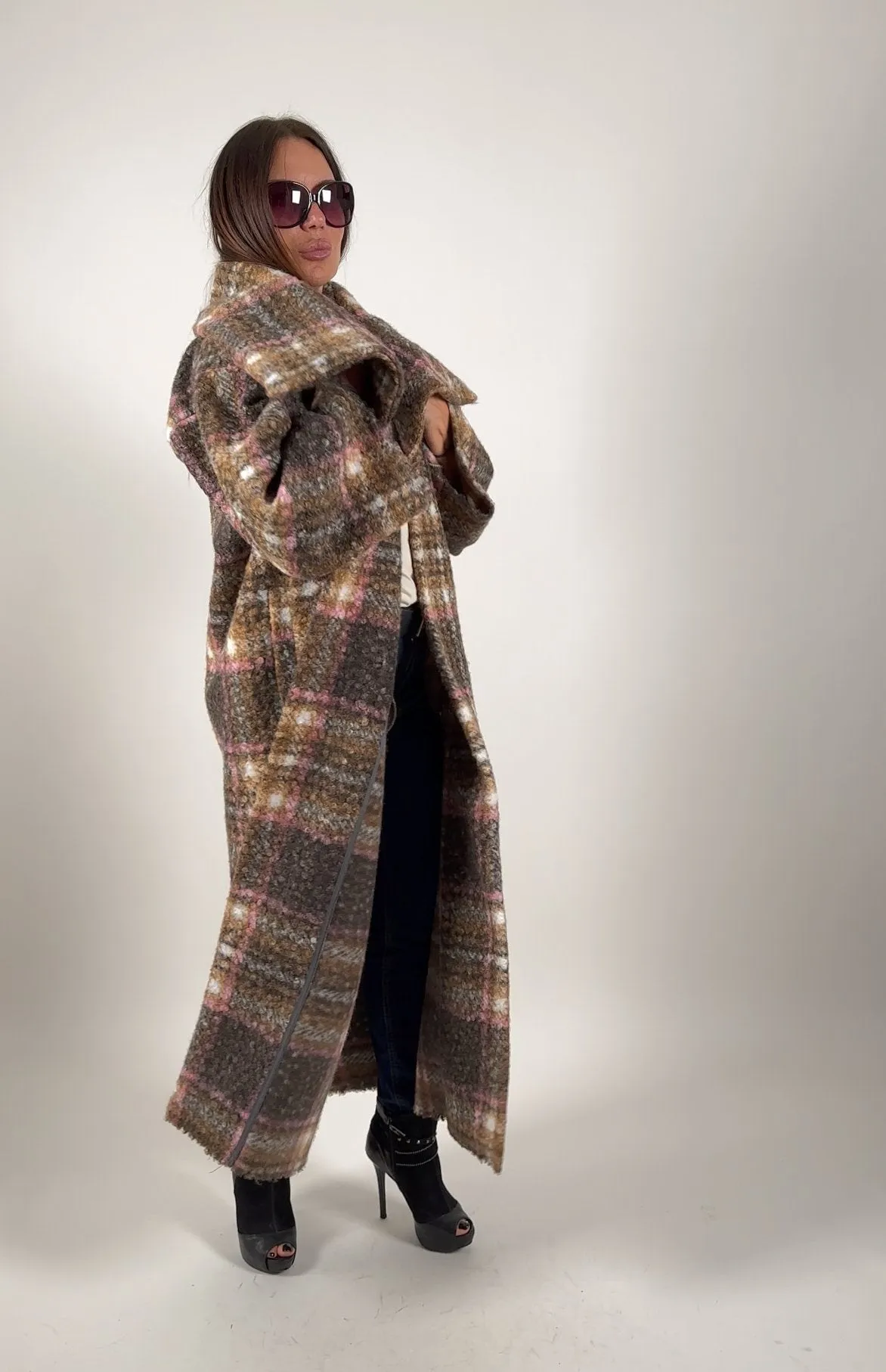 OFELIA Winter Plaid Coat ON SALE