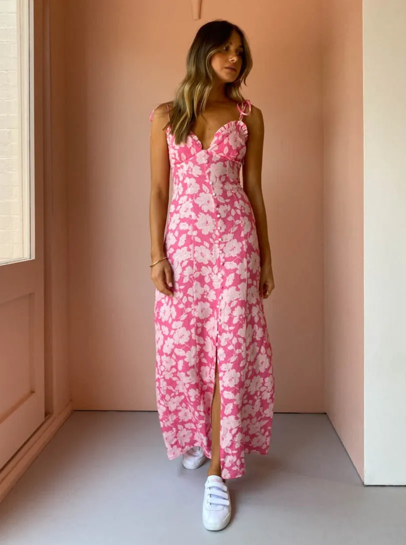 Ownley Jasmina Dress in Pink Bloom