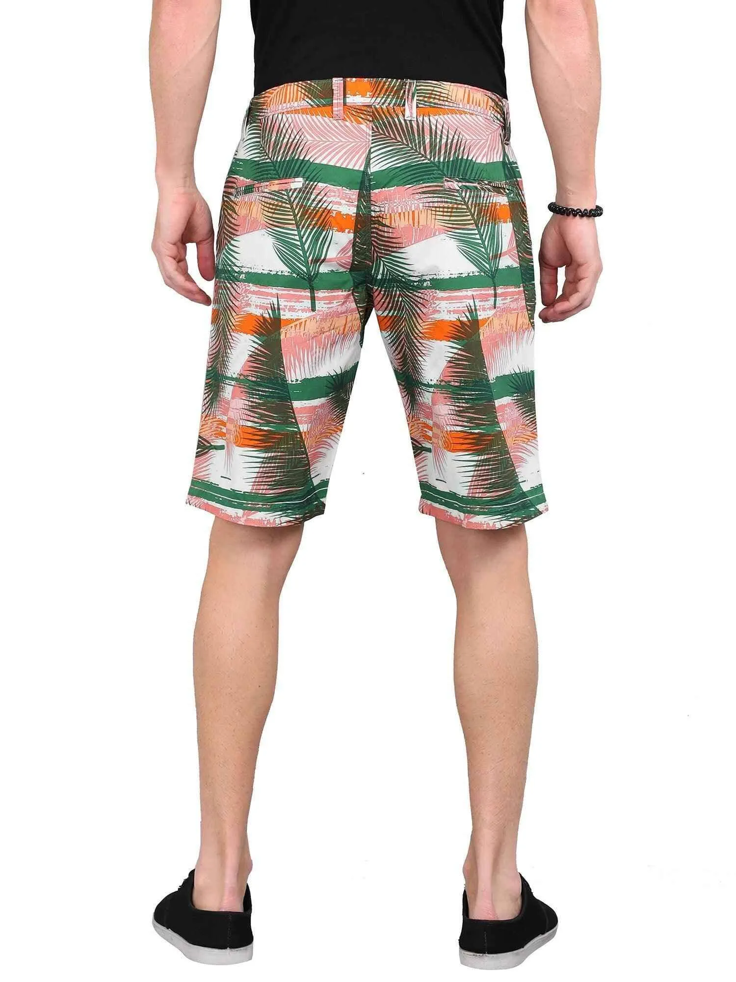 Palm Leafe Digital Printed Giza Cotton Men's Shorts