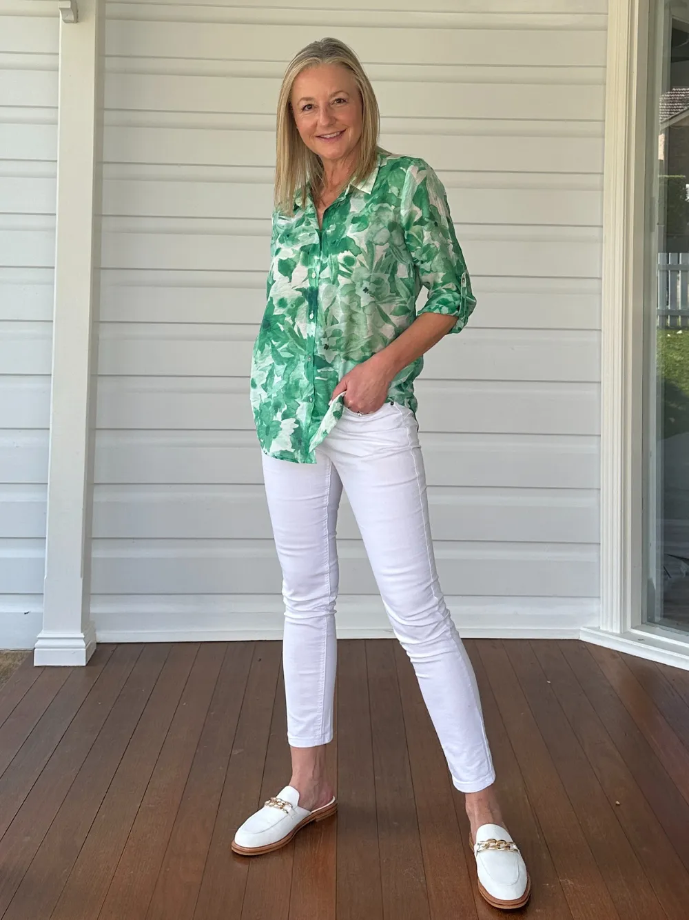 Palm Springs Printed Shirt - Green