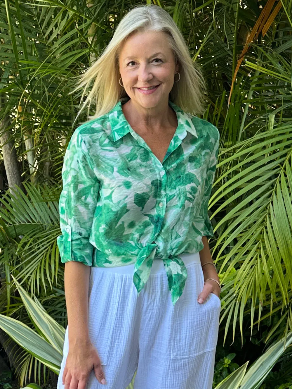 Palm Springs Printed Shirt - Green