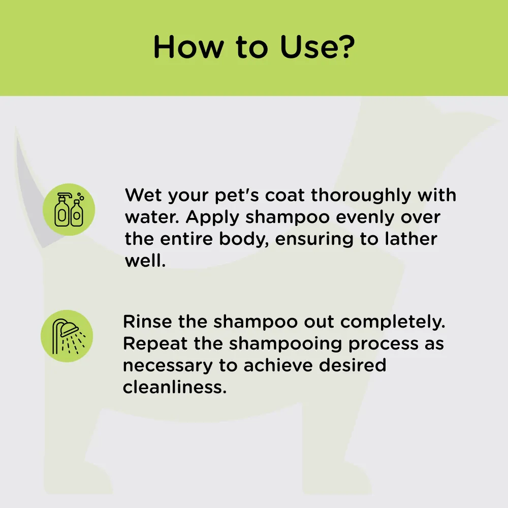 Papa Pawsome Oatmeal Shampoo with Conditioner and Palm Brush for Dogs