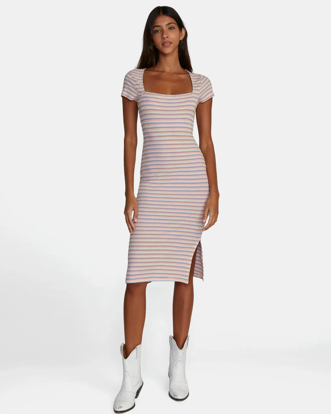 Partition Midi Dress - Whisper White