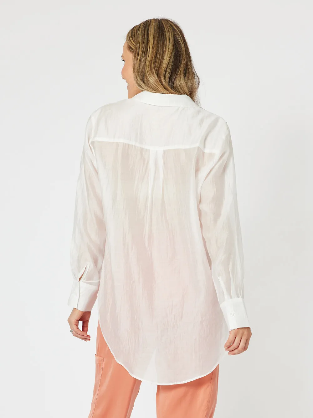 Pearl Voile Shirt - White