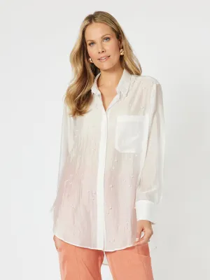 Pearl Voile Shirt - White