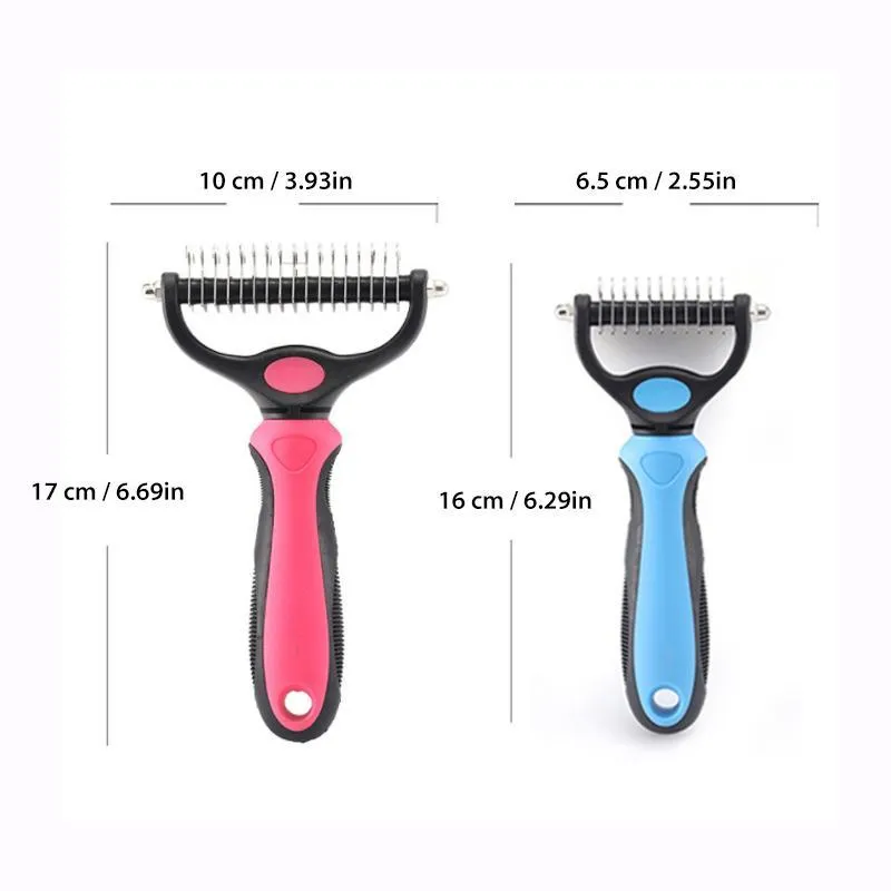 Pet grooming brush for dogs and cats