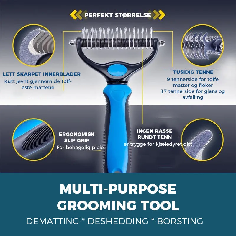 Pet grooming brush for dogs and cats