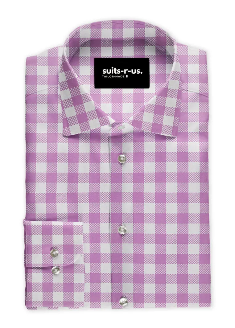 Pink Large Gingham Check Shirt