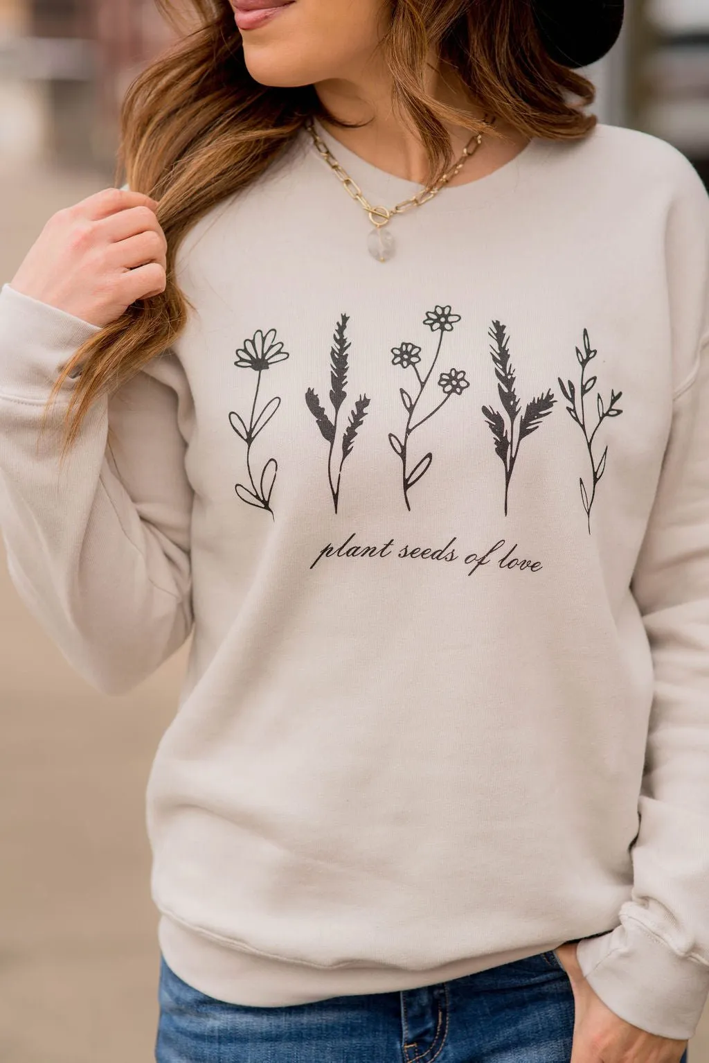 Plant Seeds Of Love Graphic Crewneck