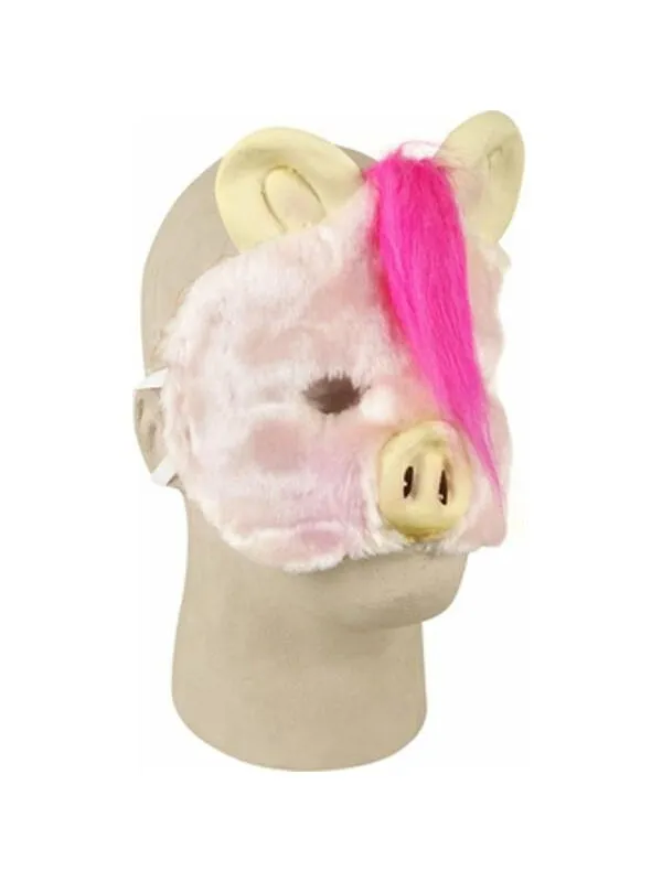 Plush Pig Costume Face Mask