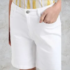 Pomodoro White Stretch Cotton Shorts  UK 16  US 12 EU 44 BNWT RRP £59.95