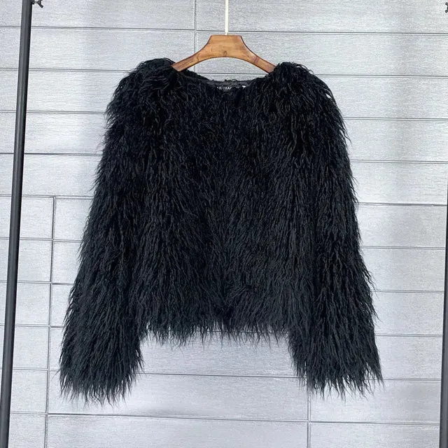 Pre Order:  Fuzzy Faux Fur Short Coat