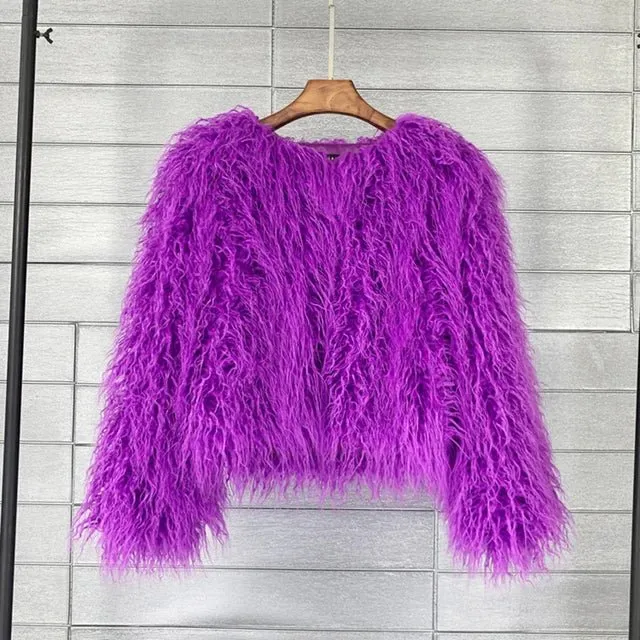 Pre Order:  Fuzzy Faux Fur Short Coat