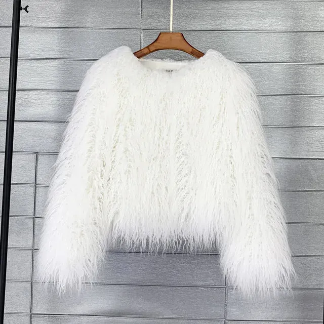 Pre Order:  Fuzzy Faux Fur Short Coat