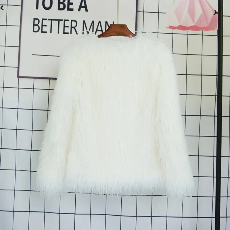 Pre Order:  Fuzzy Faux Fur Short Coat