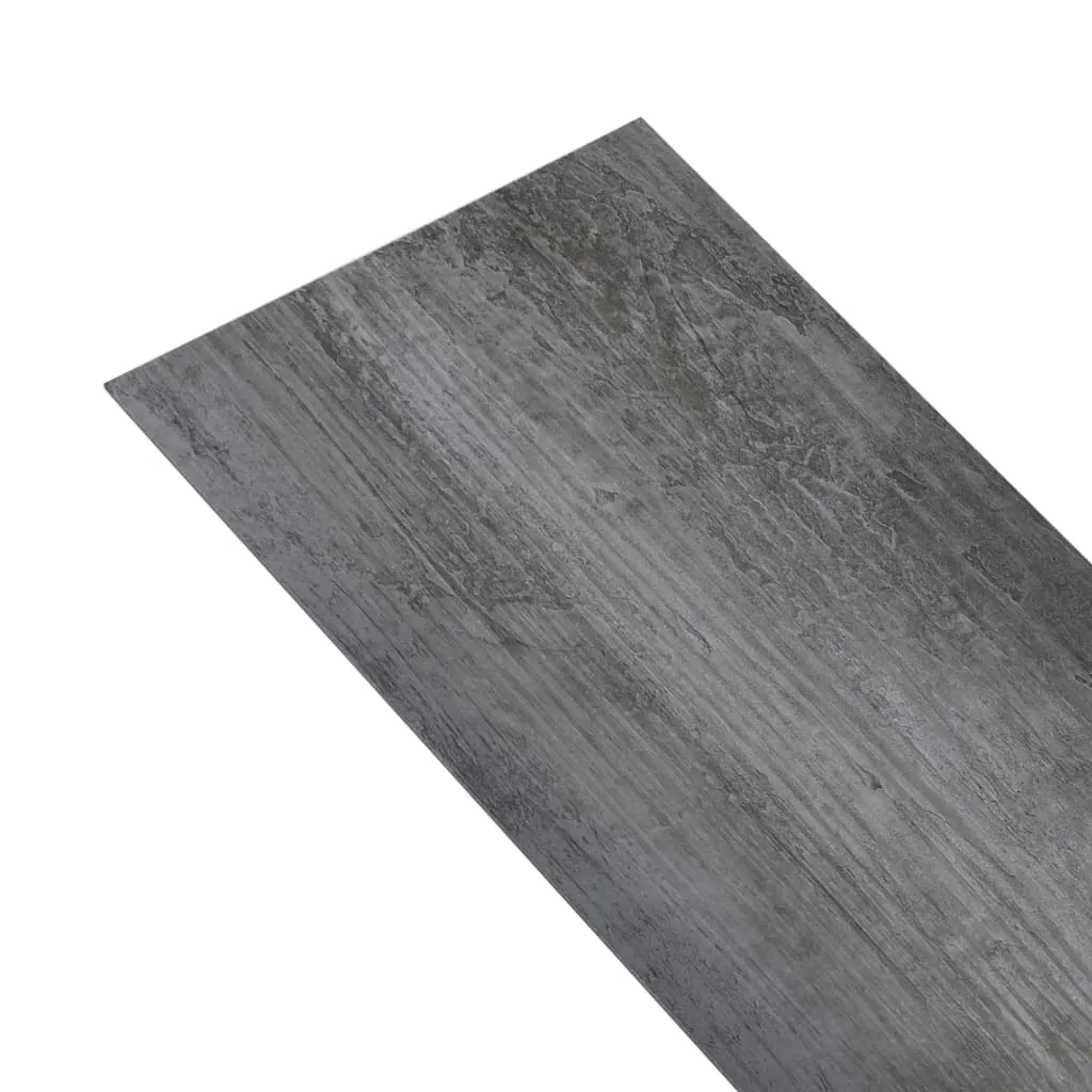 PVC Flooring Planks 4.46 m² 3 mm Self-adhesive Shiny Grey